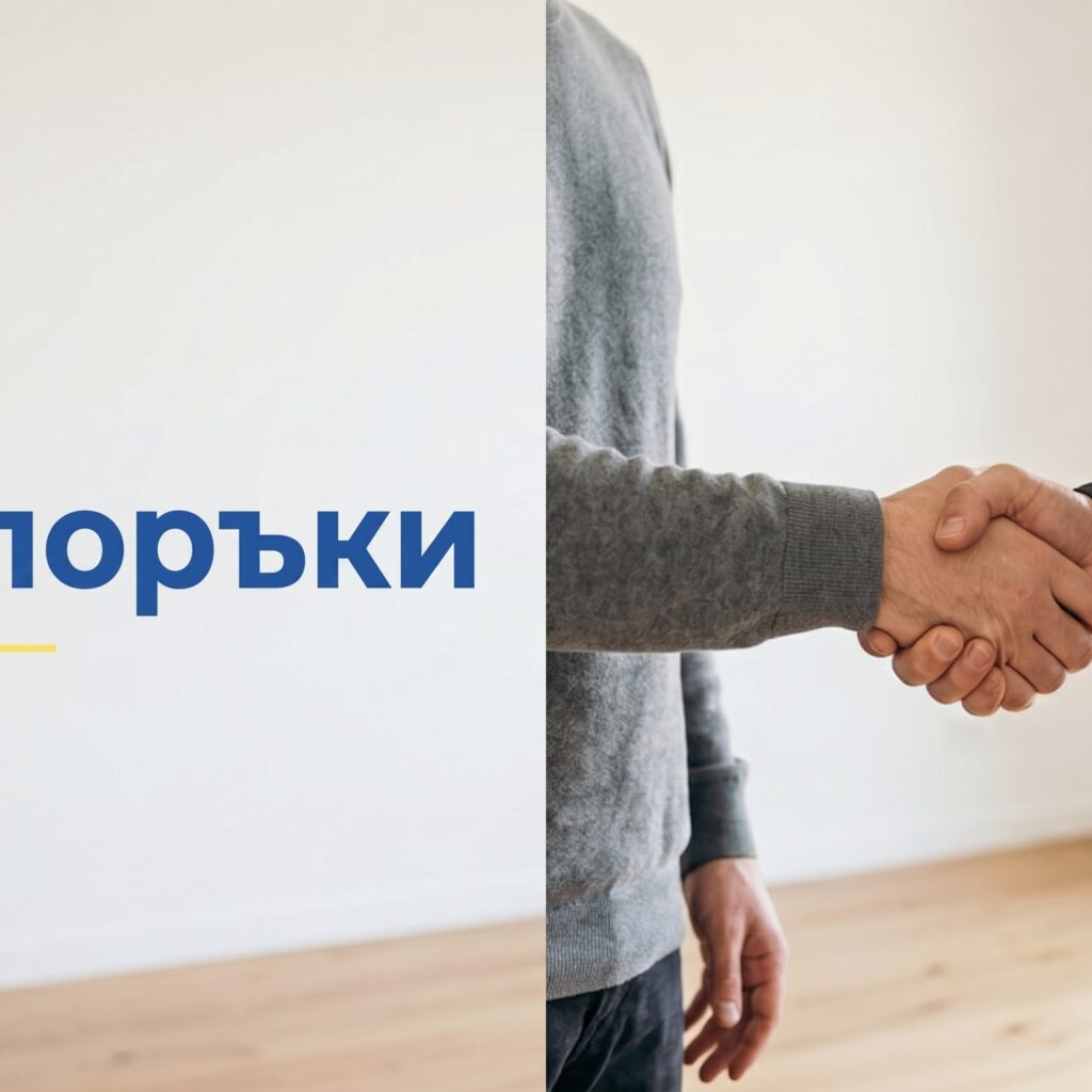 Препоръки от клиенти: ръкостискане между майстор и собственик след завършен ремонт в София